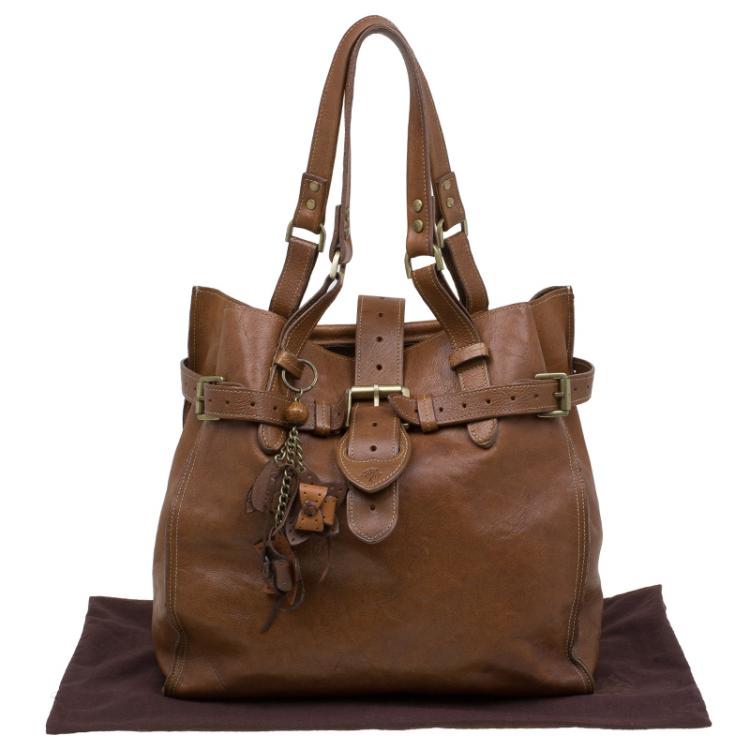 Pre Owned Mulberry Brown Leather Elgin Tote