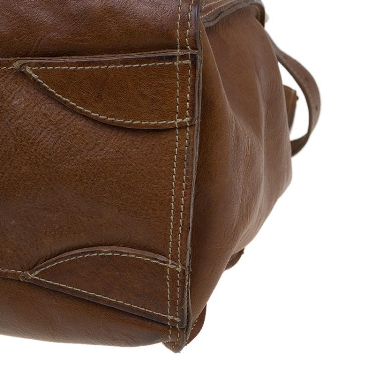 Pre Owned Mulberry Brown Leather Elgin Tote