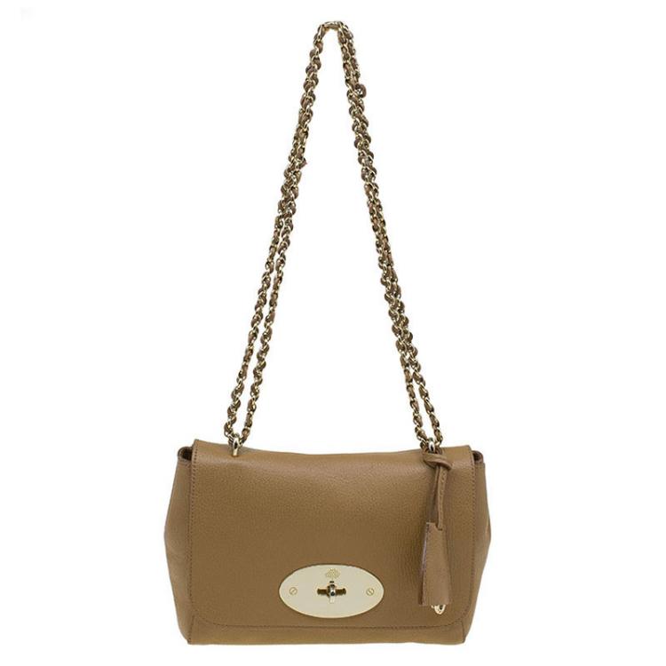 Mulberry Lily Crossbody Bag In Leather Woman in Brown