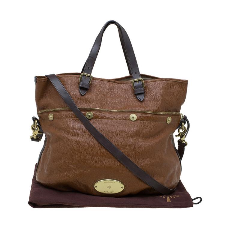Pre Owned Mulberry Brown Leather Mitzy Hobo