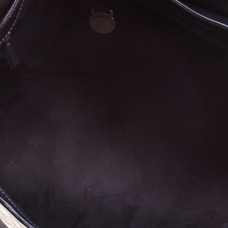 Pre Owned Mulberry Black Patent Leather Neely Top Handle Bag