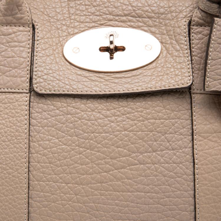 Pre Owned Mulberry Beige Grained Leather Bayswater Satchel