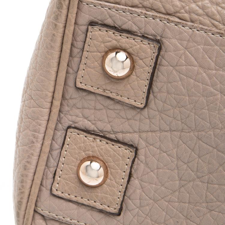 Pre Owned Mulberry Beige Grained Leather Bayswater Satchel