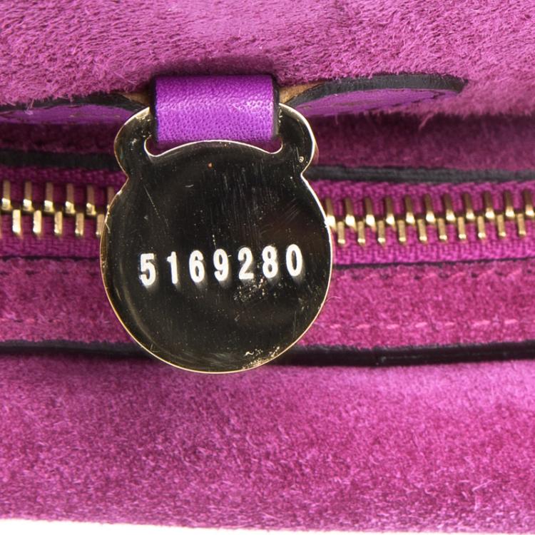 Pre Owned Mulberry Purple Leather Bayswater Satchel