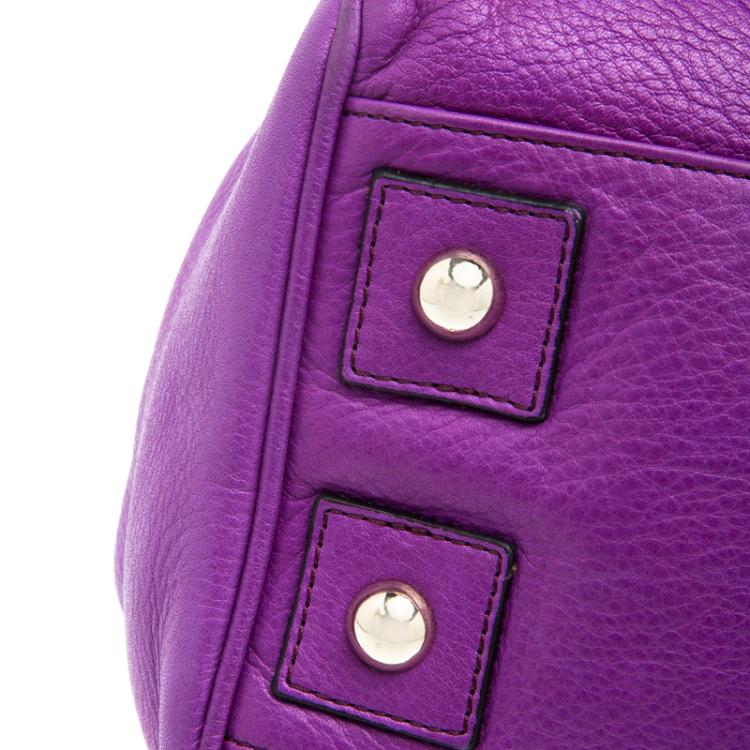 Pre Owned Mulberry Purple Leather Bayswater Satchel