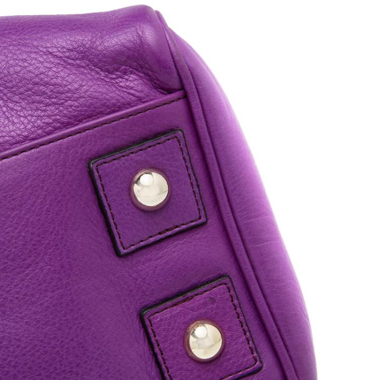 Pre Owned Mulberry Purple Leather Bayswater Satchel