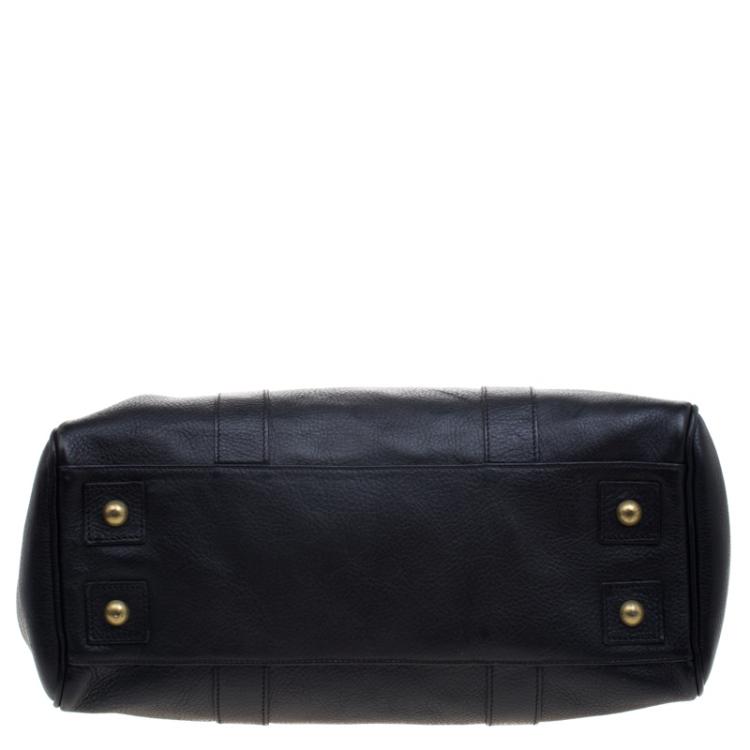 Pre Owned Mulberry Black Leather Bayswater Satchel