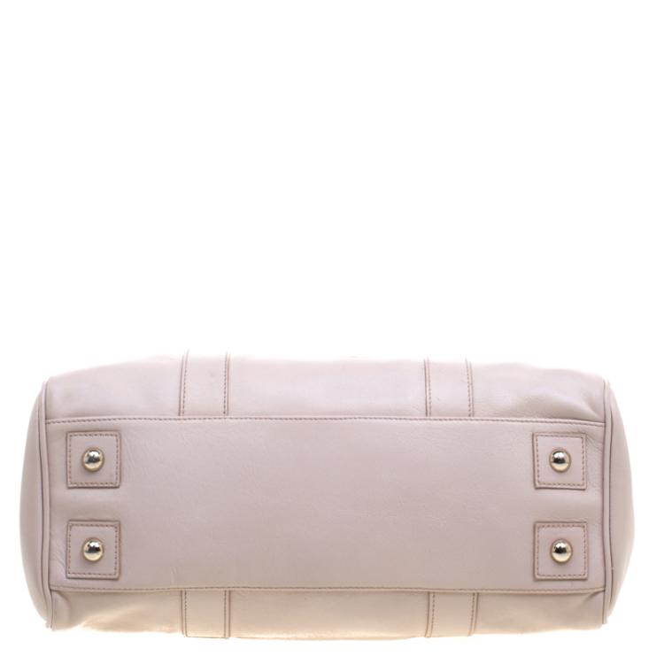 Pre Owned Mulberry Beige Leather Bayswater Satchel