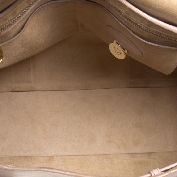 Pre Owned Mulberry Beige Leather Bayswater Satchel