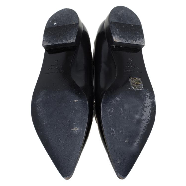 Pre Owned Nicholas Kirkwood Black Snake Embossed Leather Platino Strap Loafers Size 39