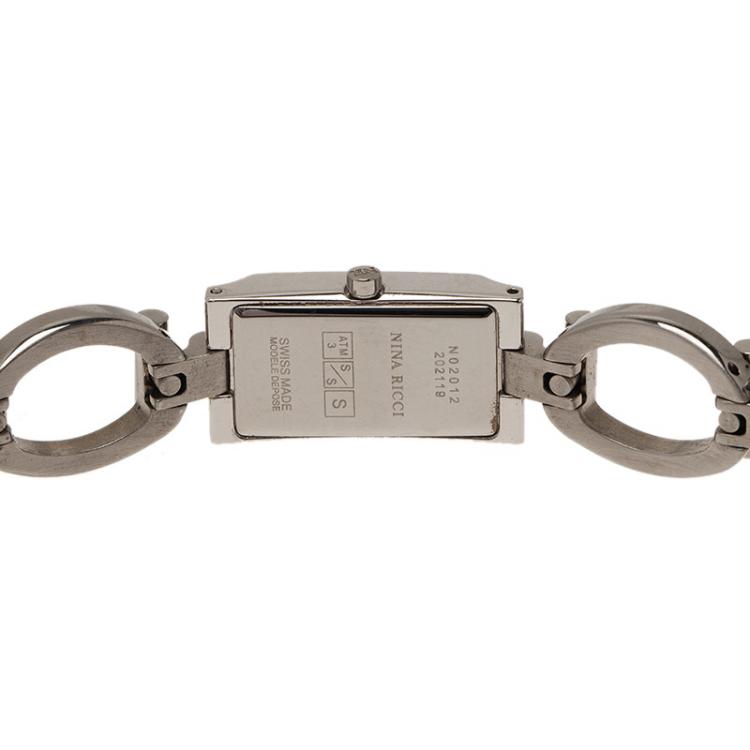 Pre Owned Nina Ricci Silver Stainless Steel Women's Wristwatch 16MM