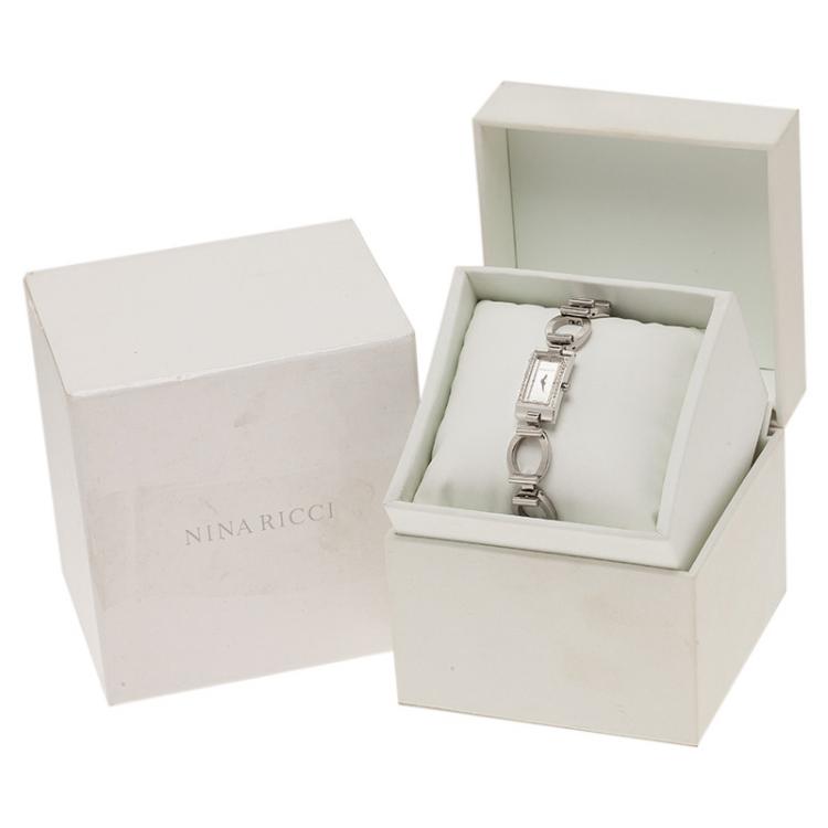Pre Owned Nina Ricci Silver Stainless Steel Women's Wristwatch 16MM