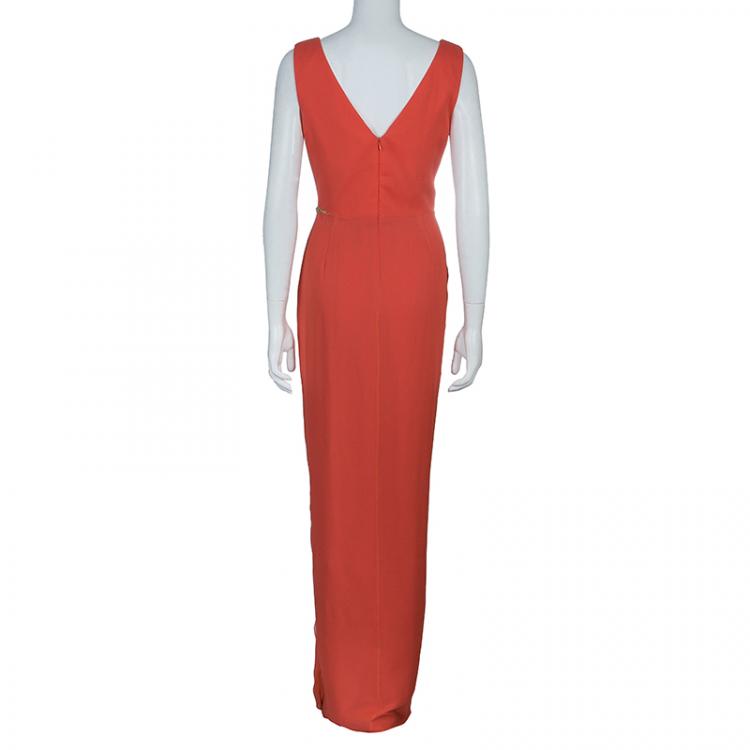 Pre Owned Notte By Marchesa Sleeveless Embellished Maxi Dress L