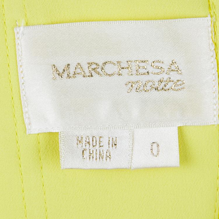 مملوكة مسبقًا Notte by Marchesa Strapless Silk Chiffon Gown XS