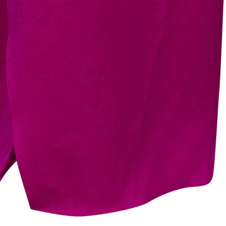 Pre Owned Notte By Marchesa Purple Strapless Evening Gown S