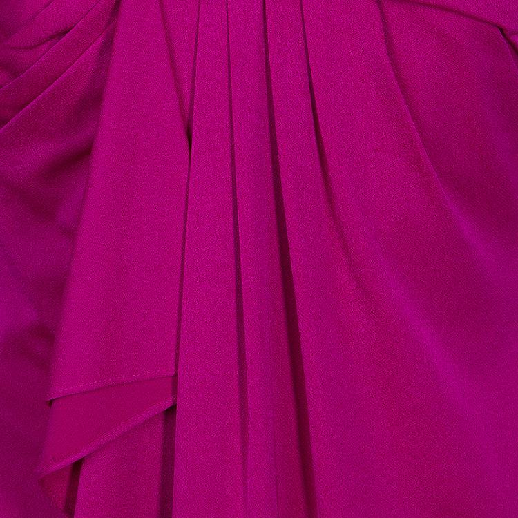 Pre Owned Notte By Marchesa Purple Strapless Evening Gown S