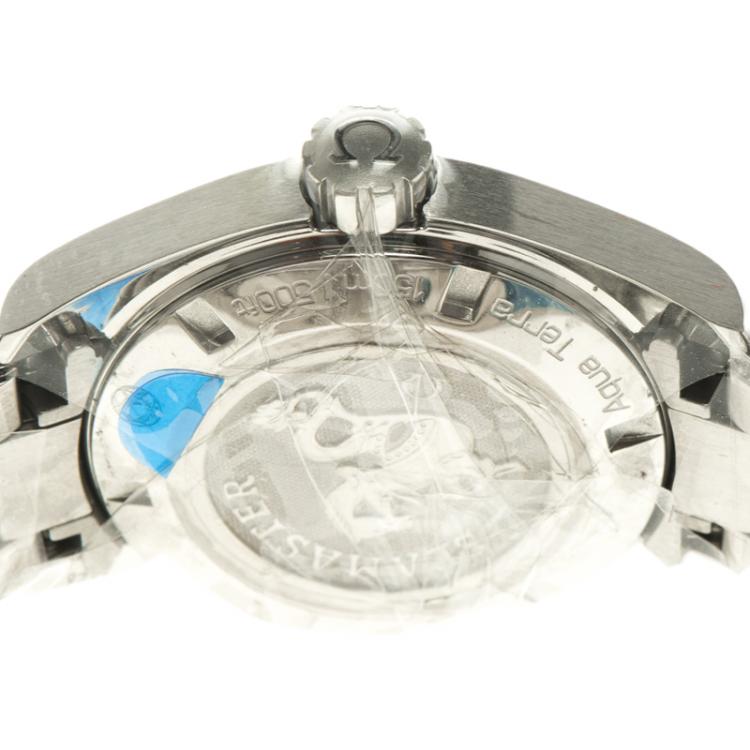 Pre Owned Omega White Stainless Steel Seamaster Aqua Terra Women's Wristwatch 30MM