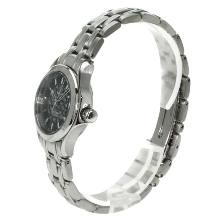 Pre Owned Omega Black Stainless Steel Jacques Mayol Limited Edition Women's Wristwatch 26MM