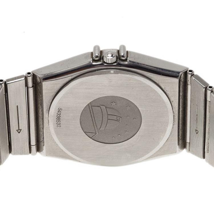 Pre Owned Omega Silver Stainless Steel Constellation 1448 Women’s Wristwatch 33MM