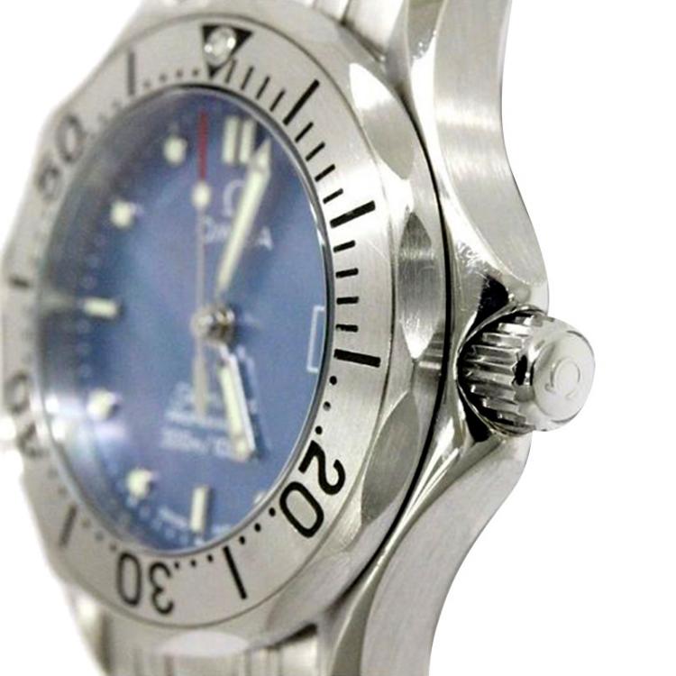 Omega Blue Mother of Pearl Stainless Steel Seamaster Professional