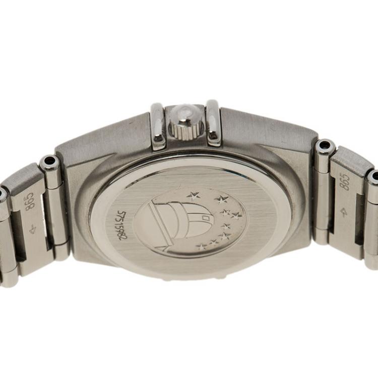 Pre Owned Omega Grey Stainless Steel Constellation Women's Wristwatch 23MM