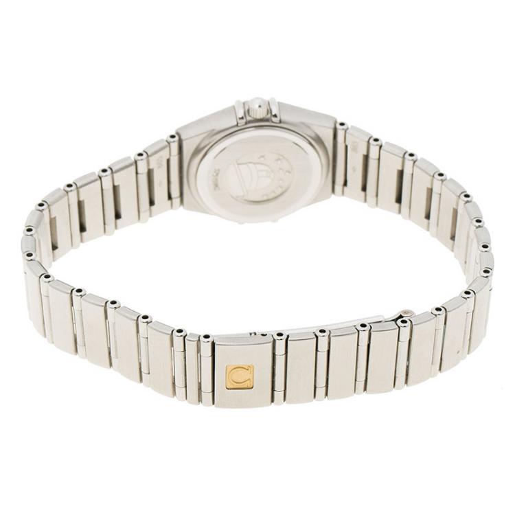 Pre Owned Omega Grey Stainless Steel Constellation Women's Wristwatch 23MM