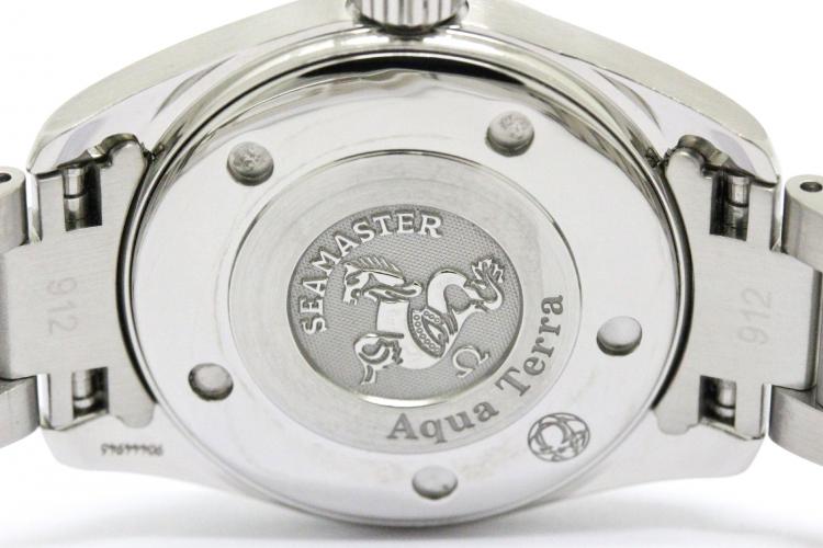 Pre Owned Omega Silver Stainless Steel Seamaster Aqua Terra Women's Wristwatch 29MM