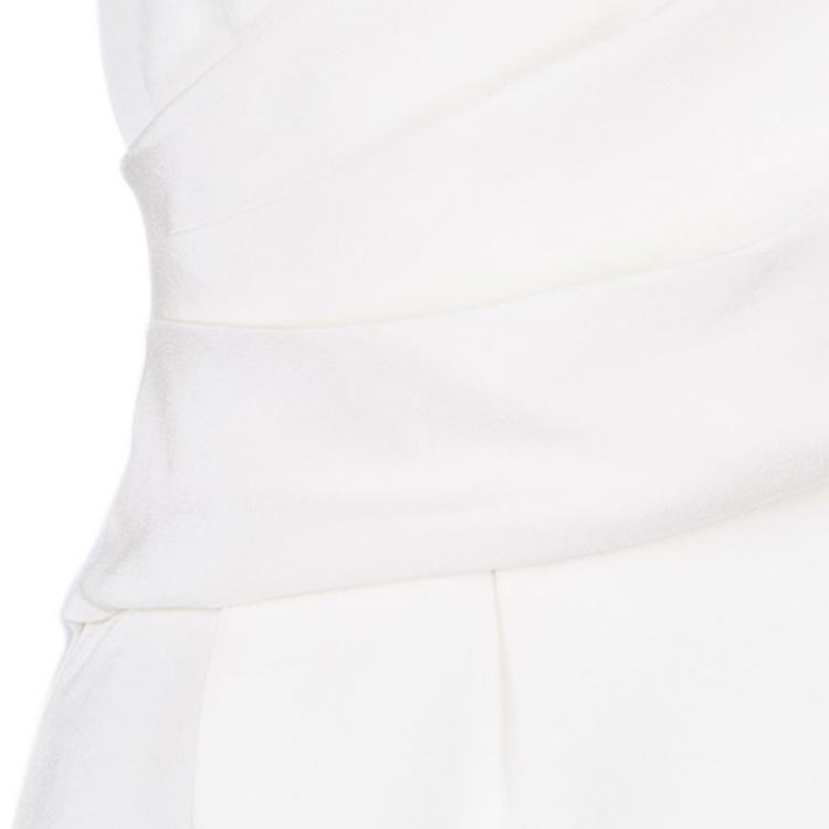Pre Owned Oscar de la Renta Off-white Sleeveless Top M