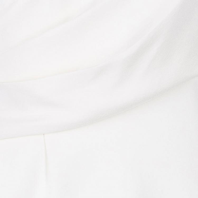 Pre Owned Oscar de la Renta Off-white Sleeveless Top M