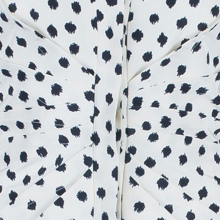 Pre Owned Oscar De La Renta Polka-dot Dress Coat M
