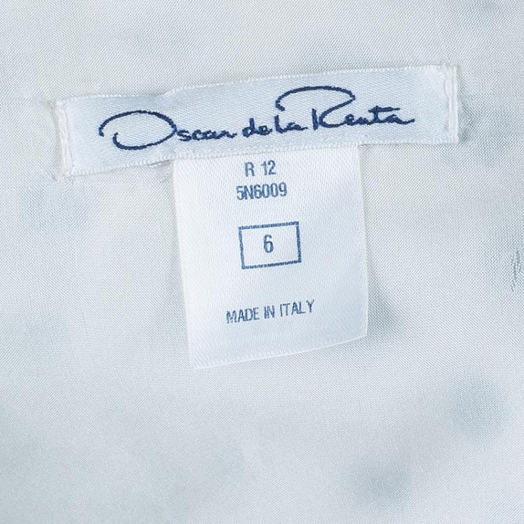 Pre Owned Oscar De La Renta Polka-dot Dress Coat M