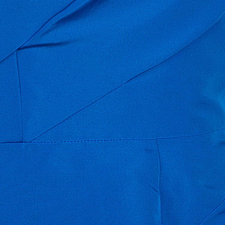مملوكة مسبقًا Oscar de la Renta Blue Silk Faille Trumpet Gown M