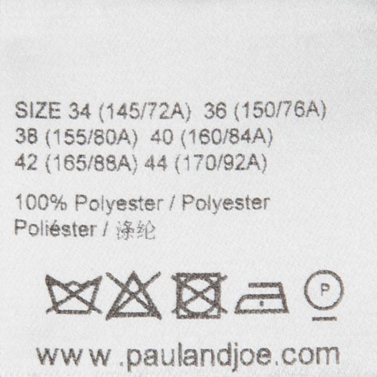 Pre Owned Paul & Joe Feather Printed Zakari Plisse Midi Skirt S