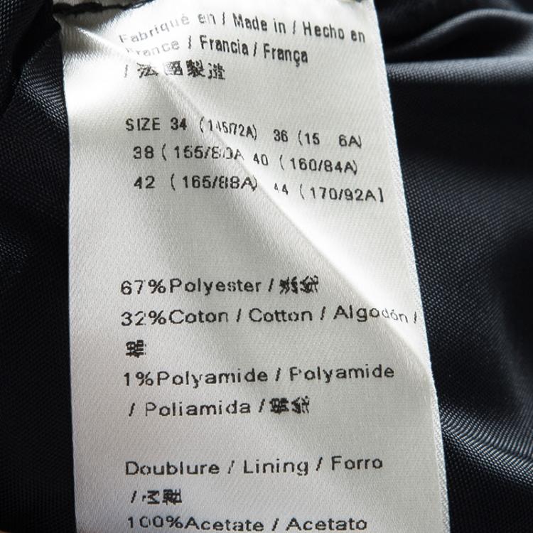 Pre Owned Paul and Joe Black Floral Lurex Jacquard Tailored Trousers L