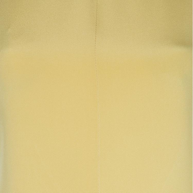 Pre Owned Paul and Joe Pale Yellow Scoop Back Sleeveless Silk Jumpsuit M