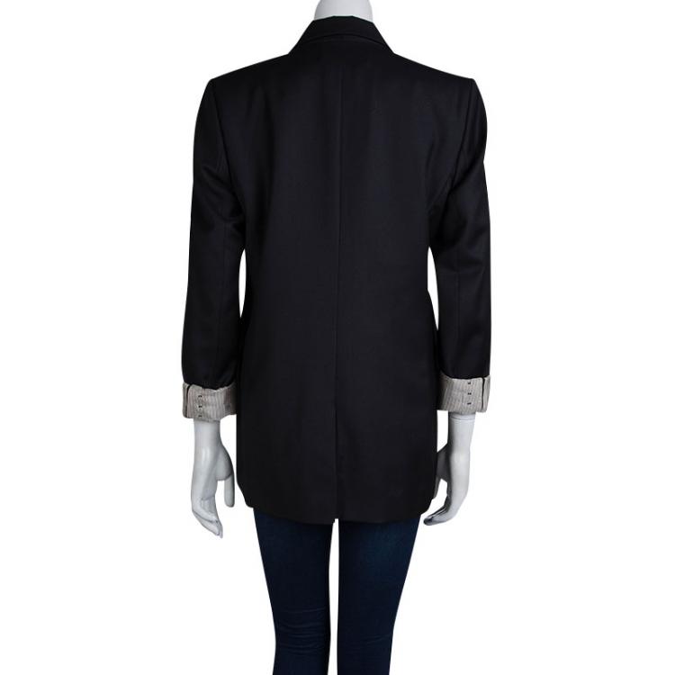 Pre Owned Paul & Joe Black Wool Blazer L