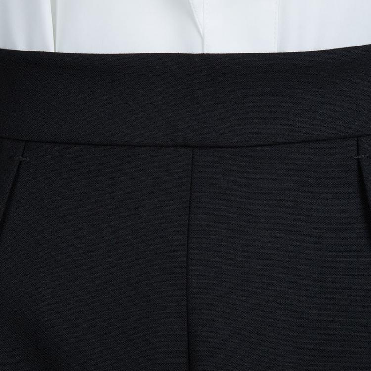 Pre Owned Paule Ka Black High Waist Straight Fit Trousers L