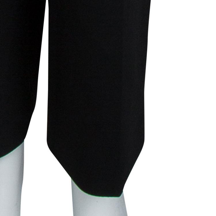 Pre Owned Paule Ka Black High Waist Straight Fit Trousers L