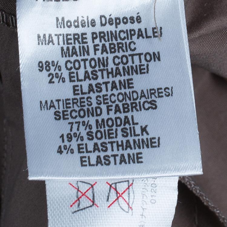 Pre Owned Paule Ka Khaki Cotton Dress L