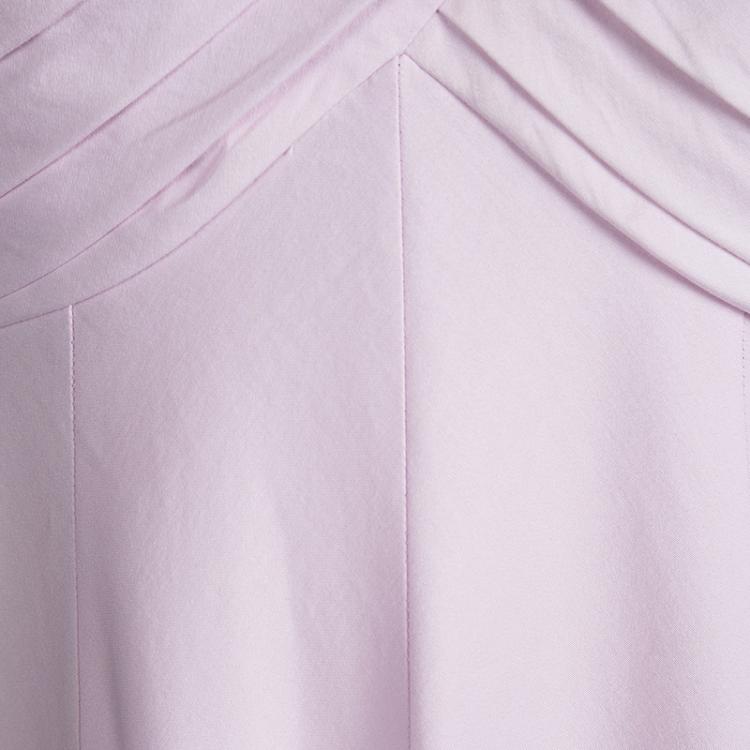 Pre Owned Paule Ka Pink Cotton Bow Detail Sleeveless Dress M