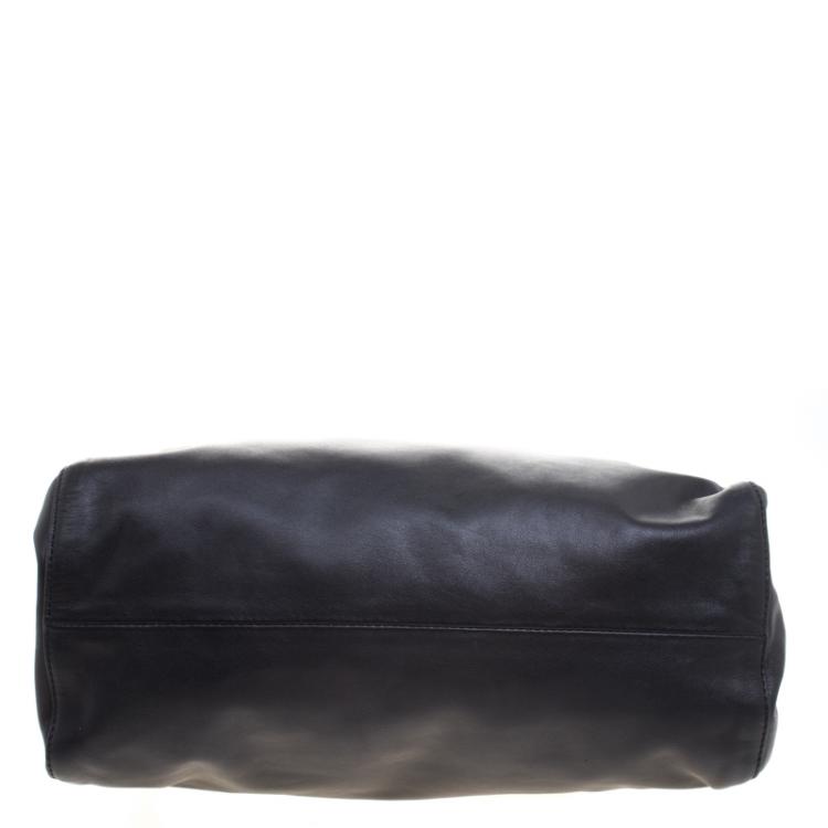 Pre Owned Paule Ka Black Leather Tote