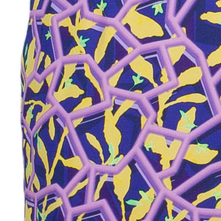 Pre Owned Peter Pilotto Multicolor Print Criss Cross Sleeveless Dress M