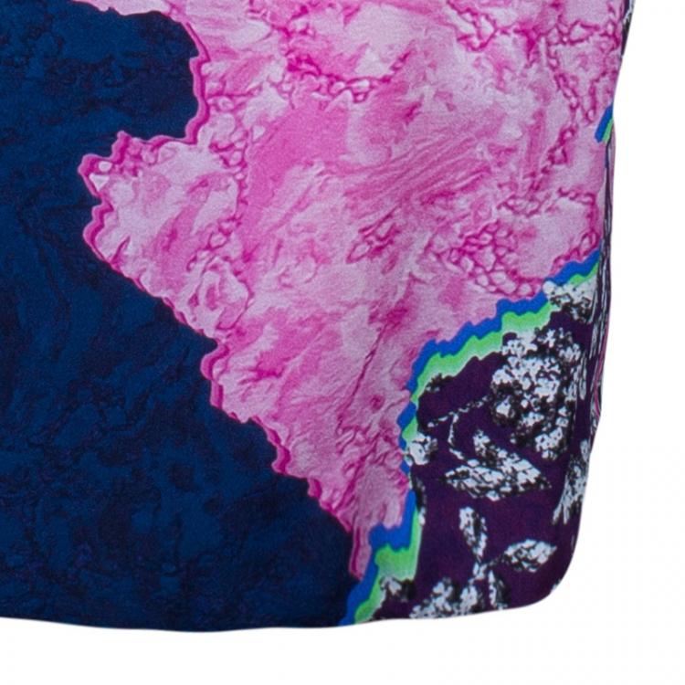 Pre Owned Peter Pilotto Multicolor Print Cross Column Sleeveless Dress M