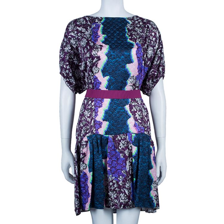 Pre Owned Peter Pilotto Multicolor Printed Roamer Short Dress M