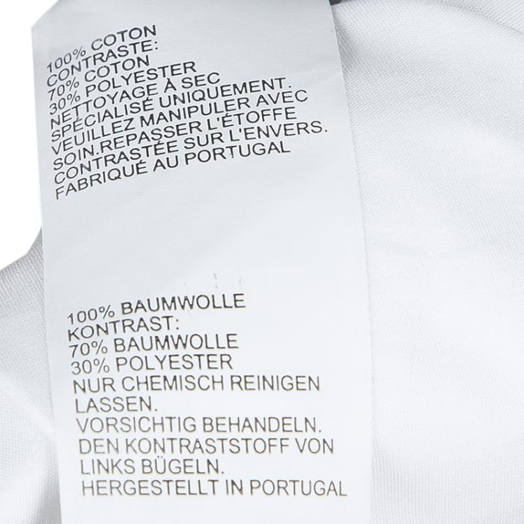 Pre Owned Peter Pilotto White Lace Detail Long Sleeve Cotton Eero Blouse M