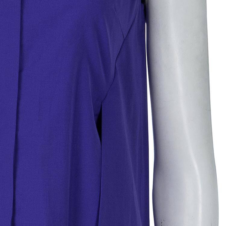 Pre Owned Peter Pilotto Blue Broderie Anglaise Sleeveless Shirt S
