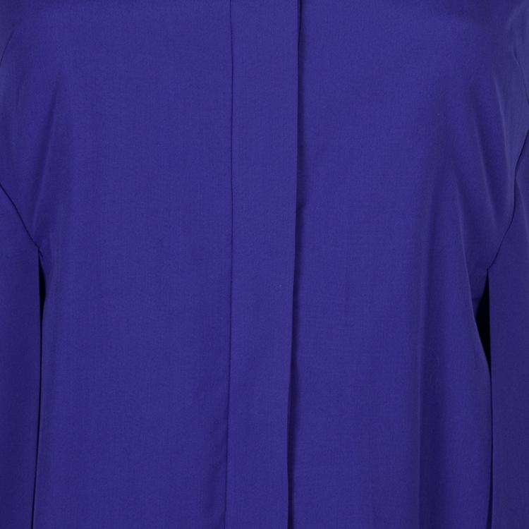 Pre Owned Peter Pilotto Blue Broderie Anglaise Sleeveless Shirt S