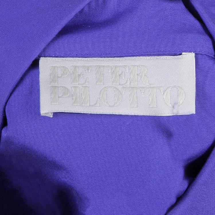 Pre Owned Peter Pilotto Blue Broderie Anglaise Sleeveless Shirt S