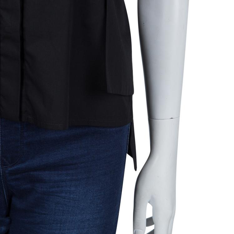 Pre Owned Peter Pilotto Black Embroidered Sleeveless Top S