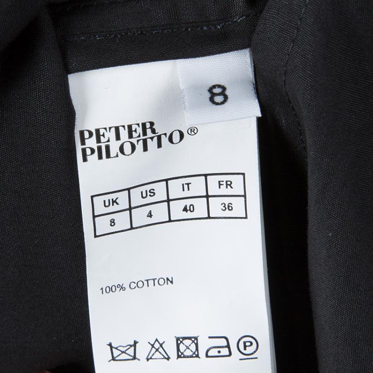 Pre Owned Peter Pilotto Black Embroidered Sleeveless Top S